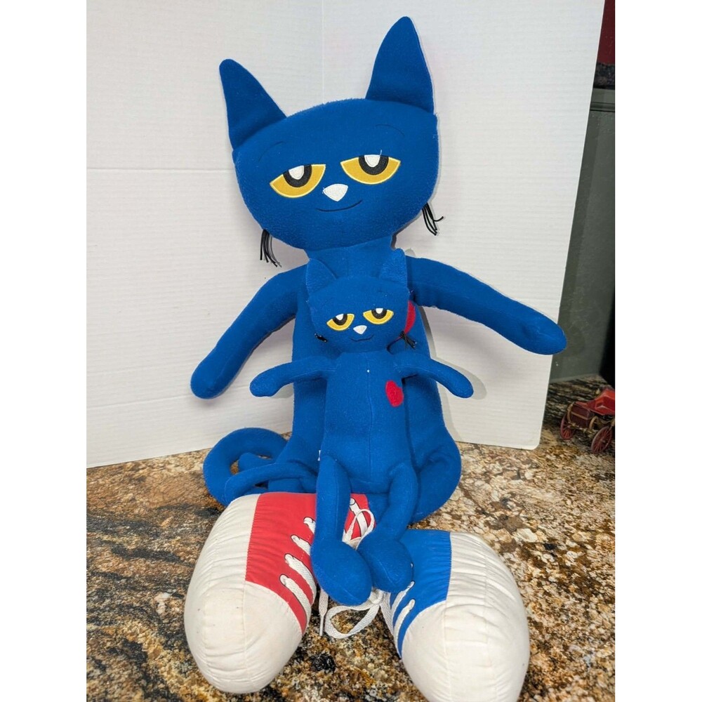 Pete The Cat Plush I Love My White Shoes 14" Heart & Mini Pete The Cat Plush